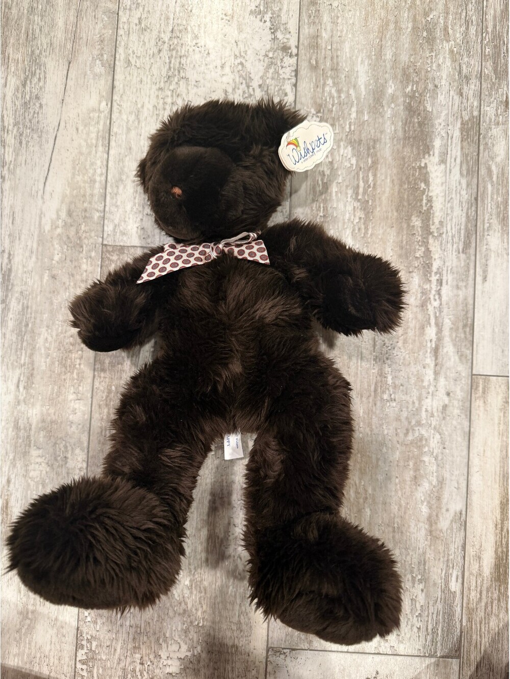 Wishpets Brown Teddy Bear Plush Ribbon Original Tags